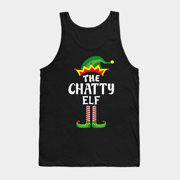 Chatty Elf Family Christmas Party Tank Top by TomCage